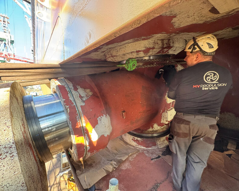 Installation of the fin stabilizer