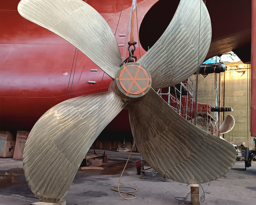 Removal of the main propeller and the propulsion shaft